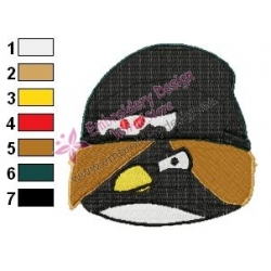 Angry Birds Style Embroidery Design